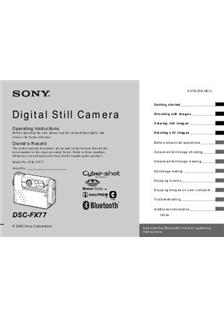 Sony Cyber-shot FX77 manual. Camera Instructions.